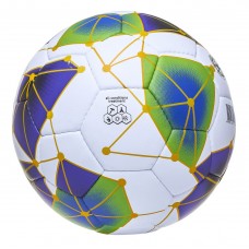 Мяч футбольный Atemi SPECTRUM, микрофибра, бел/син/зел, р.5, р/ш, окруж 68-70