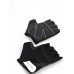Перчатки для фитнеса с фиксатором unisex кожа черные Q12 