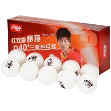 Пластиковые мячи для настольного тенниса DHS 3* D40+ (10шт) белый