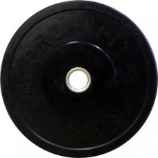 Диск для штанги каучуковый, черный D51 мм PROFI-FIT 10 кг