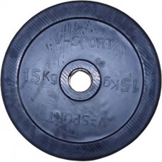 Диск Олимпийский 15 кг обрезин. чёрный FITEX LB-15