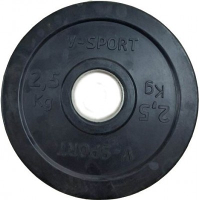 Диск Олимпийский 2,5 кг обрезин. чёрный FITEX LB-2.5