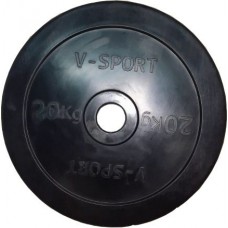 Диск Олимпийский 20 кг обрезин. чёрный FITEX LB-20